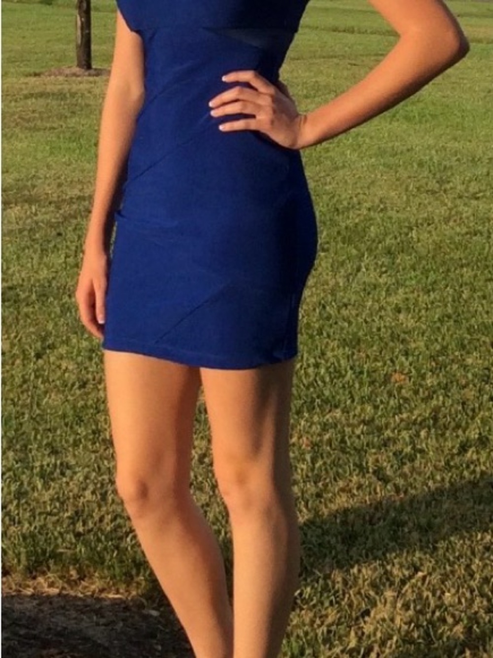 Honey and Rosie Royal Blue Mini Bodycon Dress
